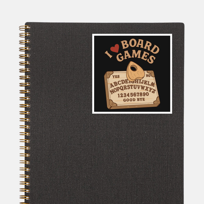 I Love Board Games Black-None-Glossy-Sticker-Loobs