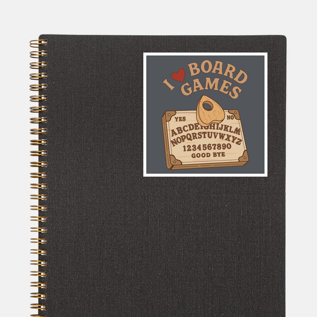 I Love Board Games Black-None-Glossy-Sticker-Loobs