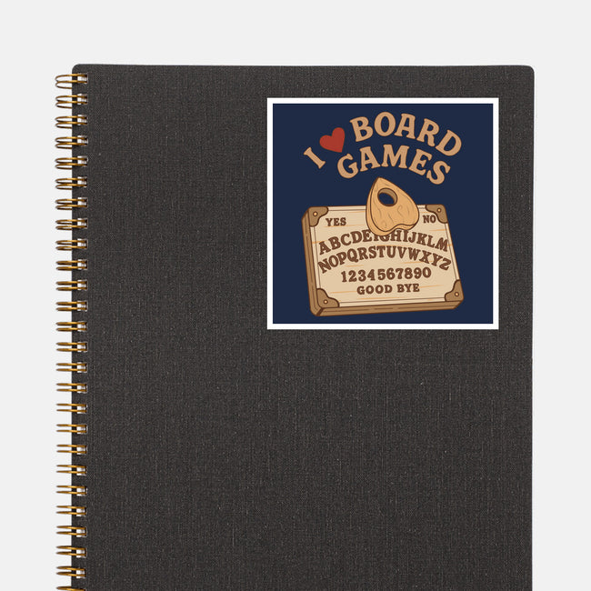 I Love Board Games Black-None-Glossy-Sticker-Loobs