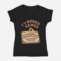 I Love Board Games Black-Womens-V-Neck-Tee-Loobs
