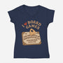 I Love Board Games Black-Womens-V-Neck-Tee-Loobs