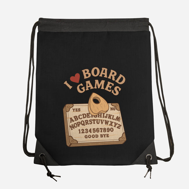 I Love Board Games Black-None-Drawstring-Bag-Loobs
