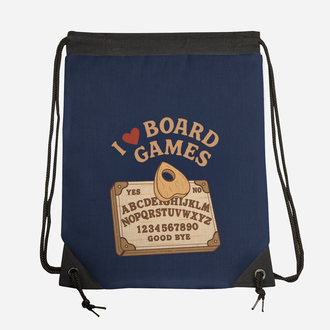 I Love Board Games Black-None-Drawstring-Bag-Loobs