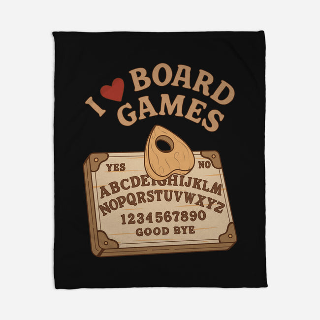 I Love Board Games Black-None-Fleece-Blanket-Loobs