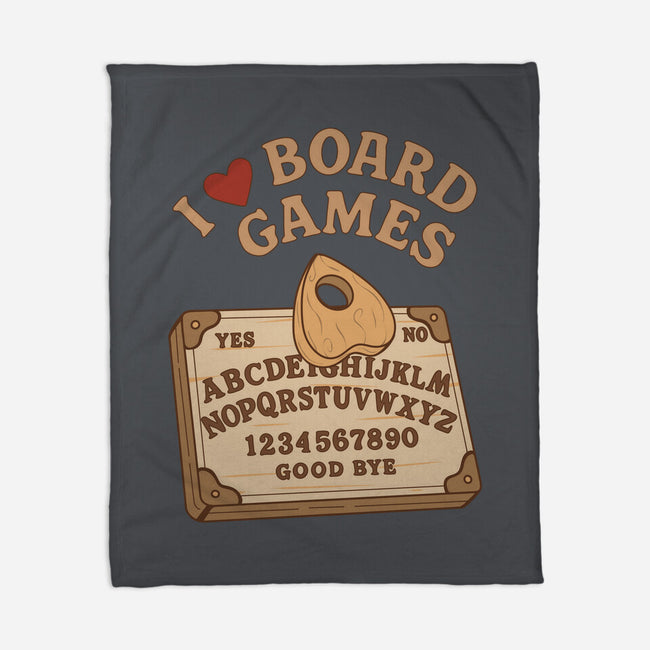 I Love Board Games Black-None-Fleece-Blanket-Loobs