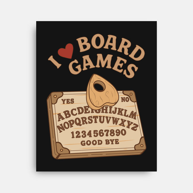 I Love Board Games Black-None-Stretched-Canvas-Loobs