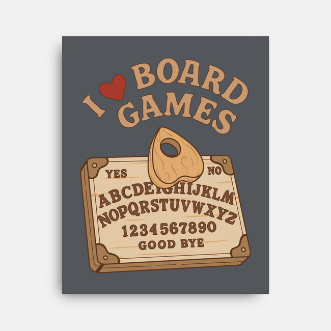 I Love Board Games Black-None-Stretched-Canvas-Loobs