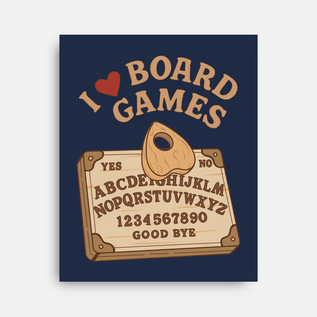I Love Board Games Black-None-Stretched-Canvas-Loobs