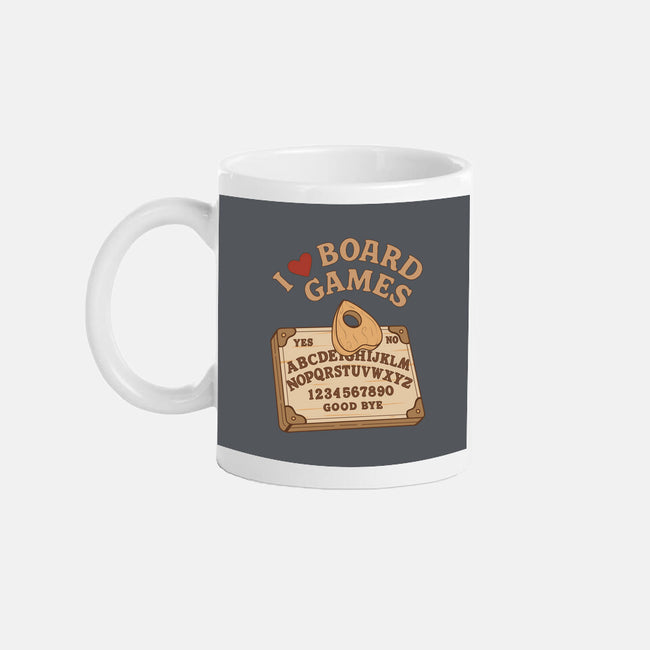 I Love Board Games Black-None-Mug-Drinkware-Loobs