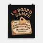 I Love Board Games Black-None-Matte-Poster-Loobs