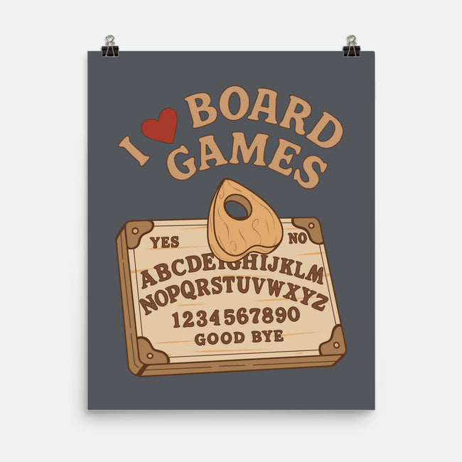 I Love Board Games Black-None-Matte-Poster-Loobs