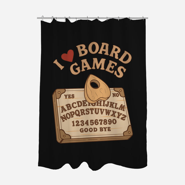 I Love Board Games Black-None-Polyester-Shower Curtain-Loobs