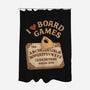 I Love Board Games Black-None-Polyester-Shower Curtain-Loobs