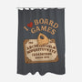 I Love Board Games Black-None-Polyester-Shower Curtain-Loobs