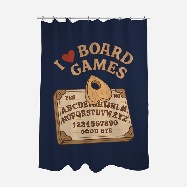 I Love Board Games Black-None-Polyester-Shower Curtain-Loobs