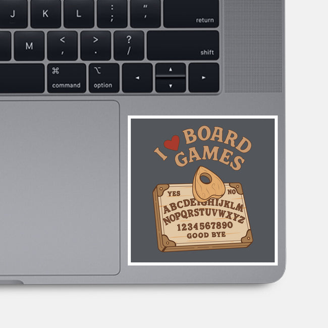 I Love Board Games Black-None-Glossy-Sticker-Loobs