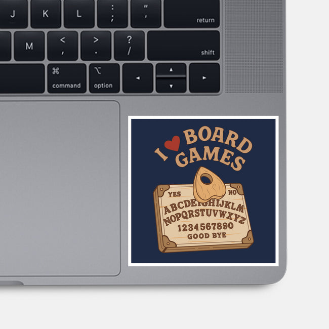 I Love Board Games Black-None-Glossy-Sticker-Loobs