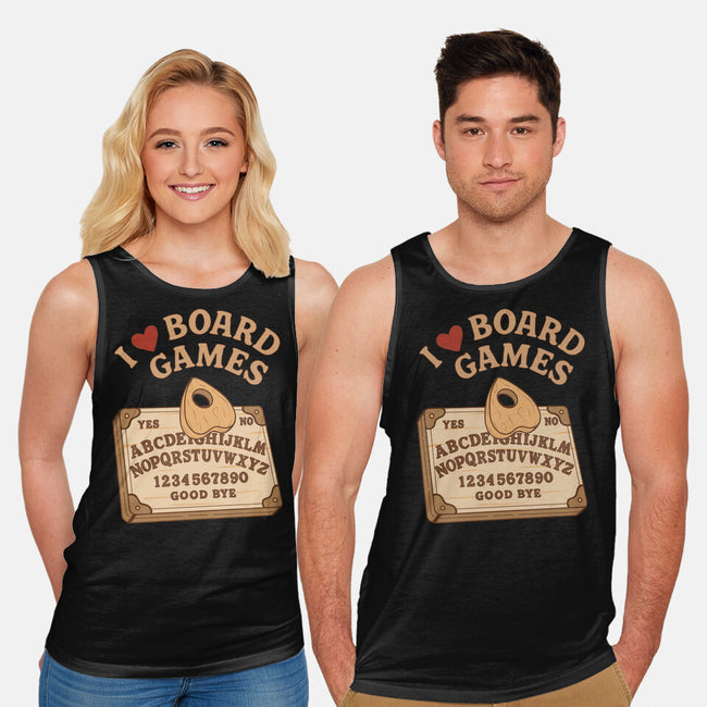 I Love Board Games Black-Unisex-Basic-Tank-Loobs