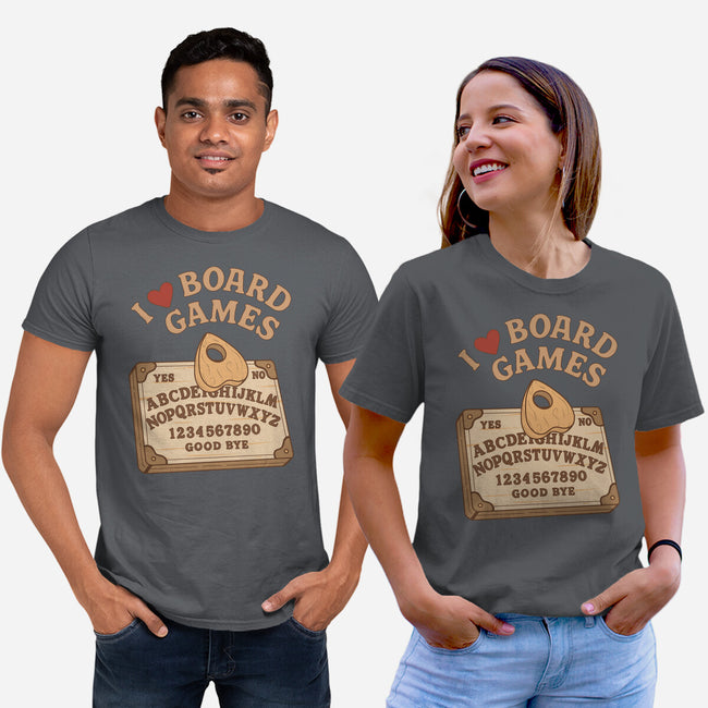 I Love Board Games Black-Unisex-Basic-Tee-Loobs