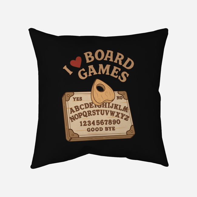 I Love Board Games Black-None-Removable Cover w Insert-Throw Pillow-Loobs