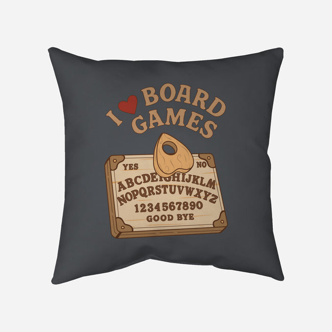 I Love Board Games Black-None-Removable Cover w Insert-Throw Pillow-Loobs