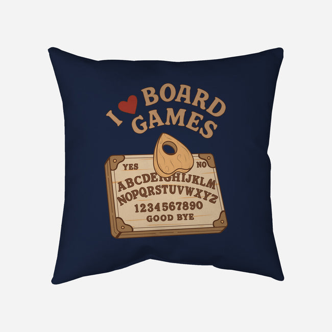 I Love Board Games Black-None-Removable Cover w Insert-Throw Pillow-Loobs