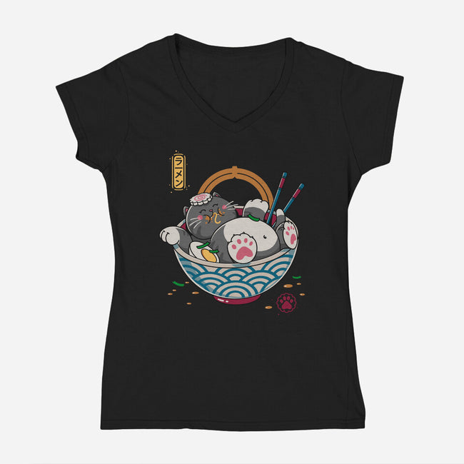 No Ramen-Womens-V-Neck-Tee-Getsousa!