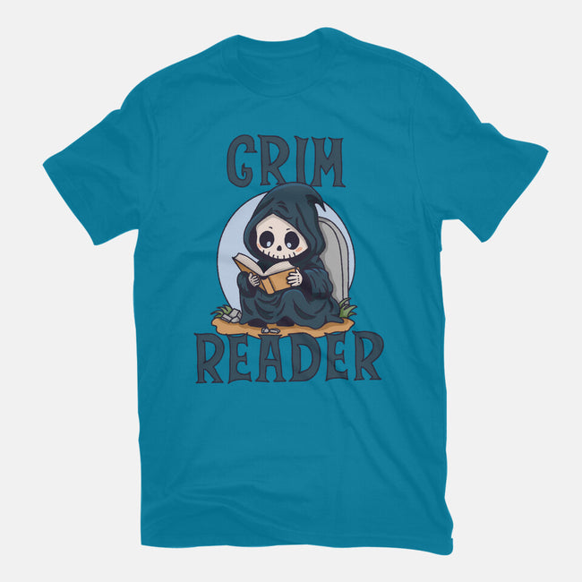 Grim Reader-Mens-Heavyweight-Tee-Loobs