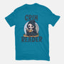 Grim Reader-Mens-Heavyweight-Tee-Loobs