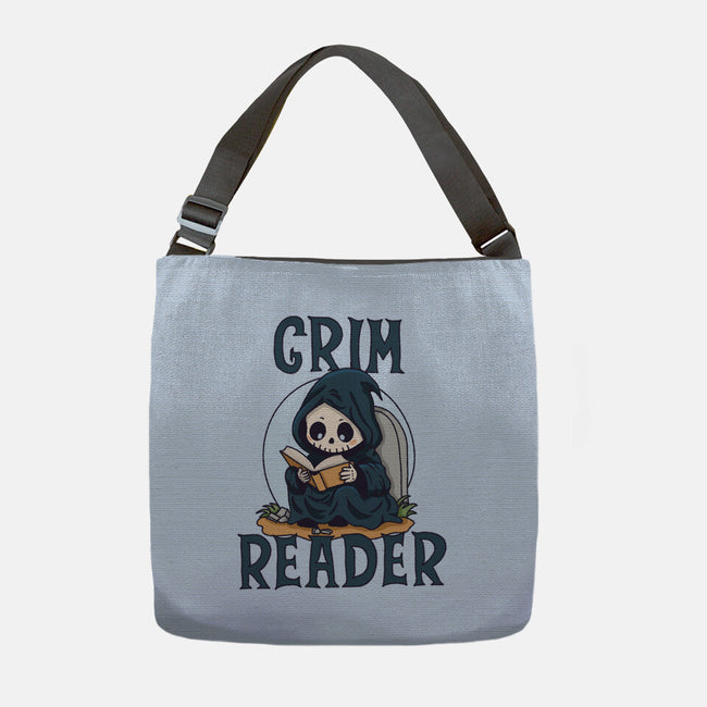 Grim Reader-None-Adjustable Tote-Bag-Loobs