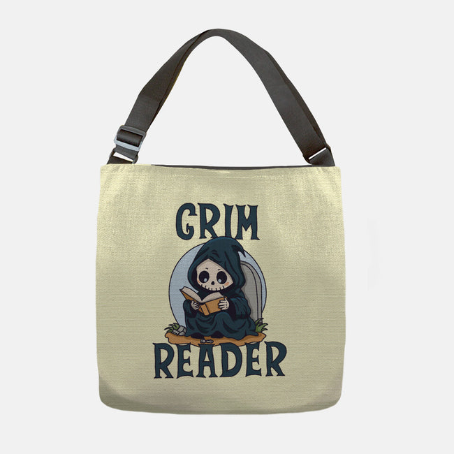 Grim Reader-None-Adjustable Tote-Bag-Loobs