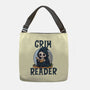 Grim Reader-None-Adjustable Tote-Bag-Loobs