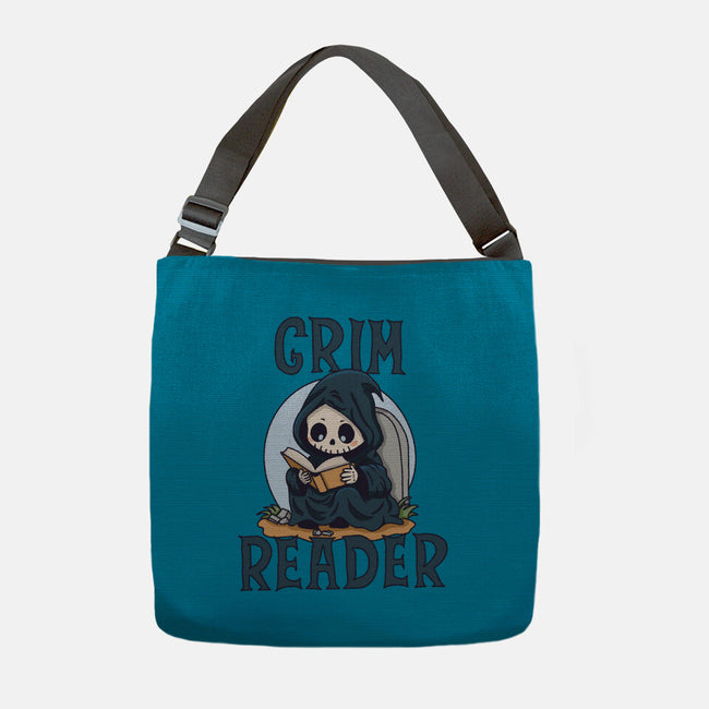 Grim Reader-None-Adjustable Tote-Bag-Loobs