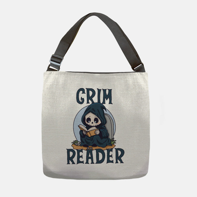 Grim Reader-None-Adjustable Tote-Bag-Loobs