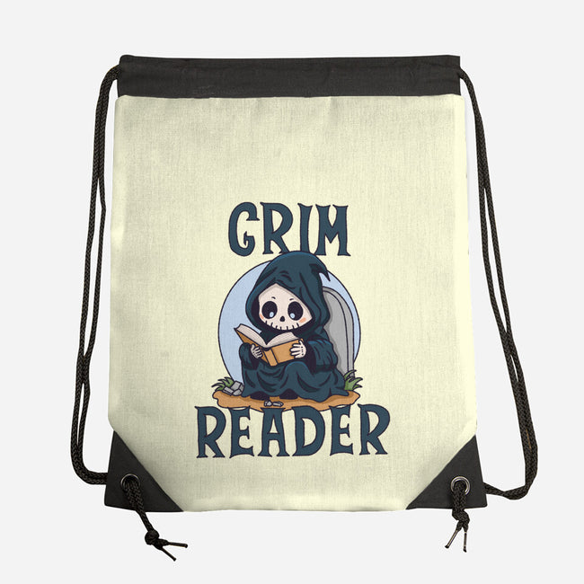 Grim Reader-None-Drawstring-Bag-Loobs
