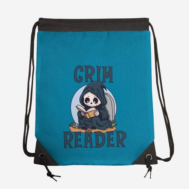 Grim Reader-None-Drawstring-Bag-Loobs