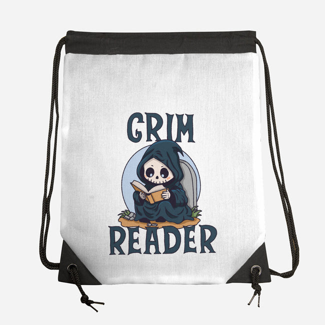 Grim Reader-None-Drawstring-Bag-Loobs