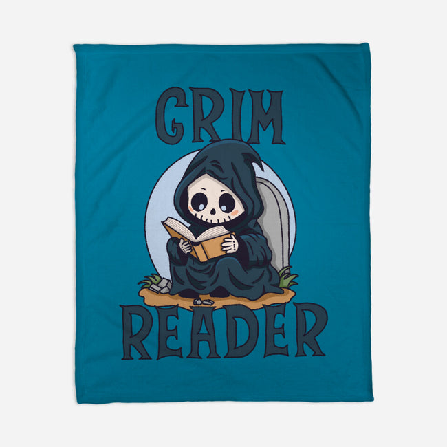 Grim Reader-None-Fleece-Blanket-Loobs