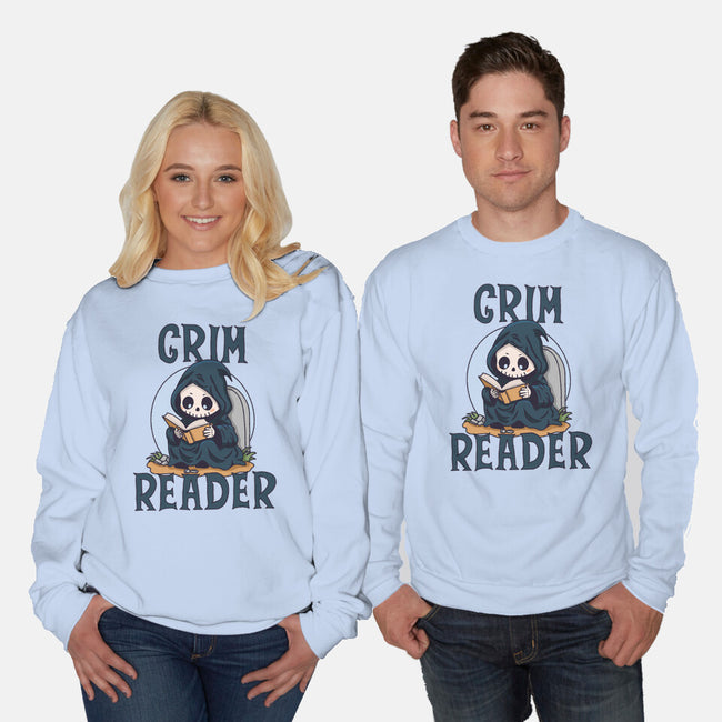 Grim Reader-Unisex-Crew Neck-Sweatshirt-Loobs