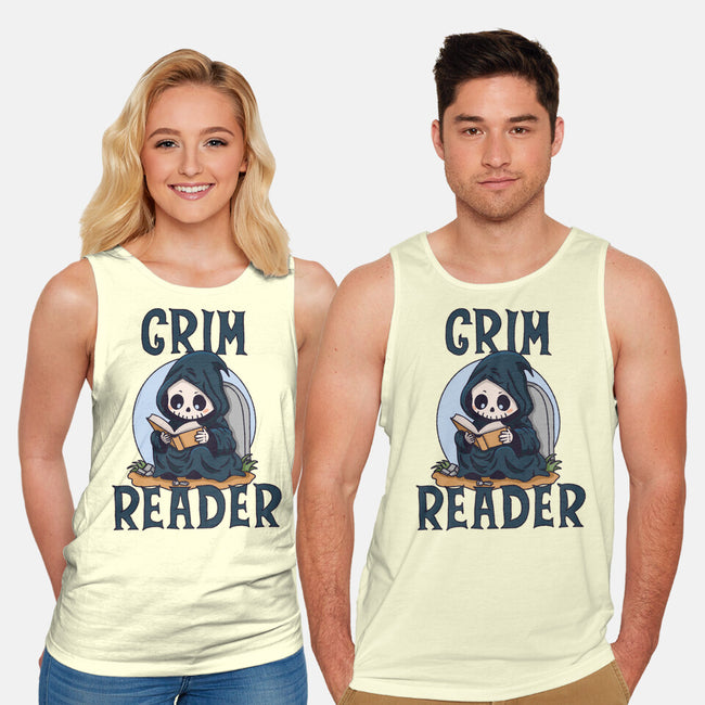 Grim Reader-Unisex-Basic-Tank-Loobs