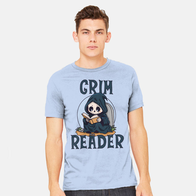 Grim Reader-Mens-Heavyweight-Tee-Loobs