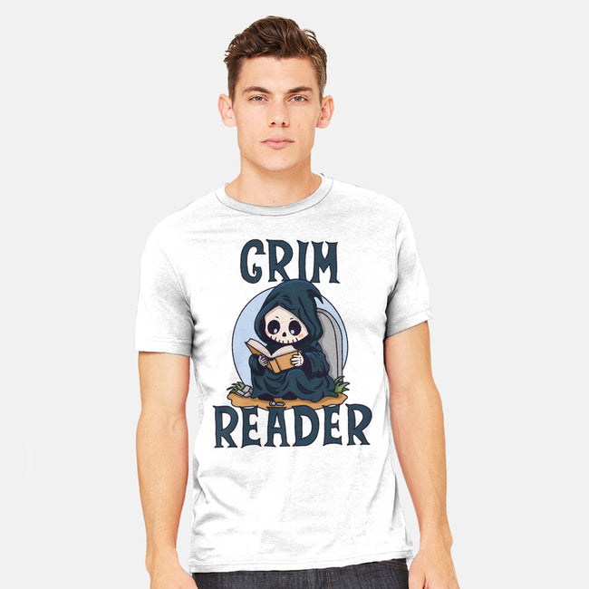 Grim Reader-Mens-Heavyweight-Tee-Loobs