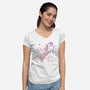 Fartcorn-Womens-V-Neck-Tee-Loobs