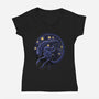 StarryMorph-Womens-V-Neck-Tee-Astrobot Invention
