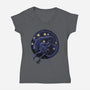 StarryMorph-Womens-V-Neck-Tee-Astrobot Invention