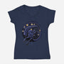StarryMorph-Womens-V-Neck-Tee-Astrobot Invention