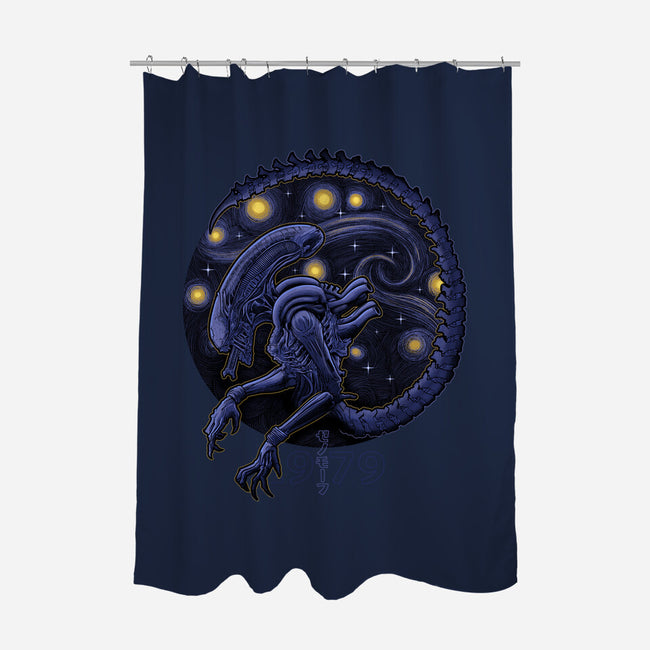 StarryMorph-None-Polyester-Shower Curtain-Astrobot Invention