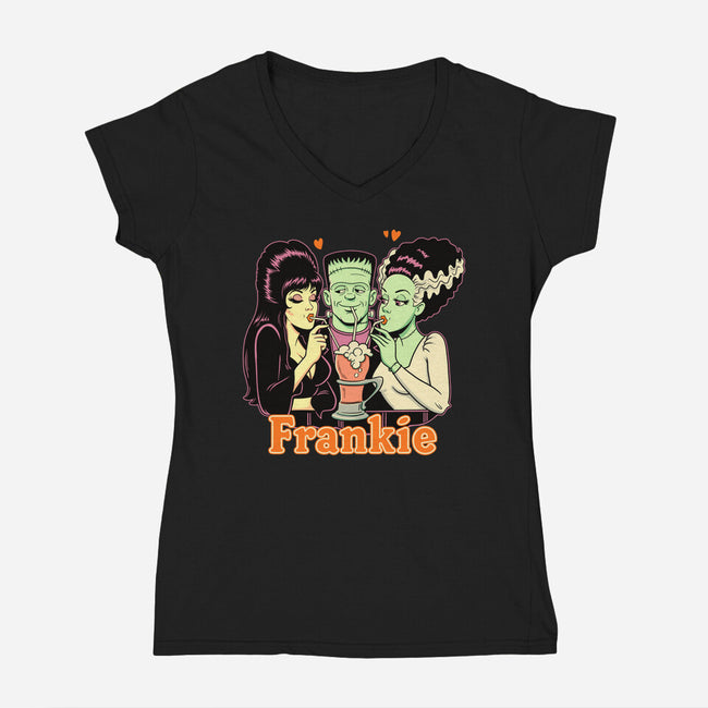 Horror Trio-Womens-V-Neck-Tee-P1yu5h