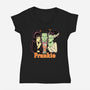 Horror Trio-Womens-V-Neck-Tee-P1yu5h