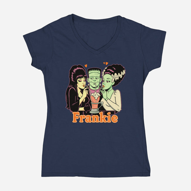 Horror Trio-Womens-V-Neck-Tee-P1yu5h